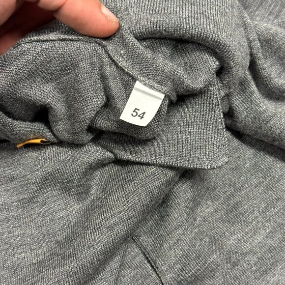 Gray Polo Collar Men's Sweater - Picture 6 of 11